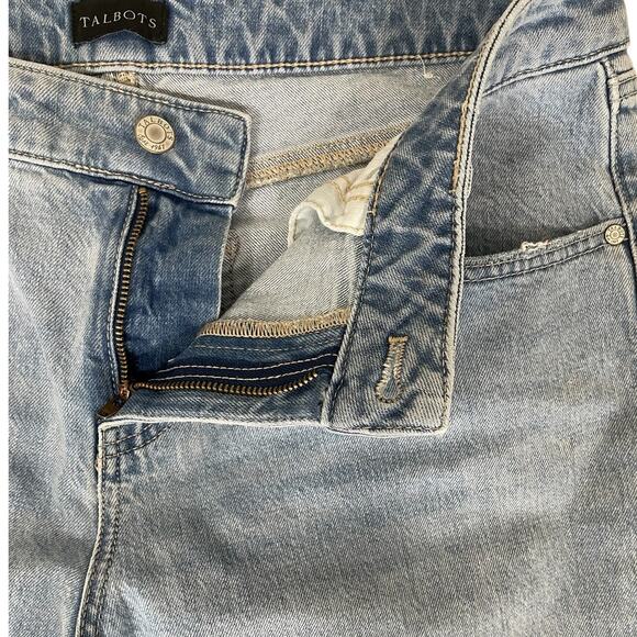 Talbots Everyday Relaxed Jean Cuffed Selene Wash Size 10 Petite Classic Casual - Picture 6 of 14